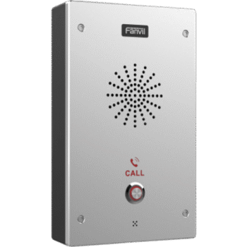Intercomunicador IP, 2 líneas SIP, 2 relevadores con botón para llamada, anti-vandálico, IP65 e IK10, PoE