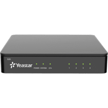 Conmutador IP SIP Yeastar para PYMES / 20 extensiones/ 10 llamadas simultaneas/ 2 puertos FXO (Tarjeta Incluida).
