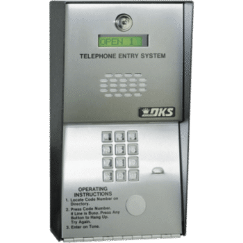 Audioportero Telefónico DKS Para 600 números Telefónicos / Control Para 2 Puertas / Gabinete Para Sobreponer/ Marcación a 16 Digitos / Linea Análoga o Digital