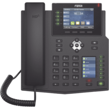 Teléfono IP Empresarial con Estándares Europeos, 16 líneas SIP con pantalla LCD a color 3.5", 30 teclas DSS/BLF, puertos Gigabit, IPv6, Opus y conferencia de 3 vías, PoE/DC