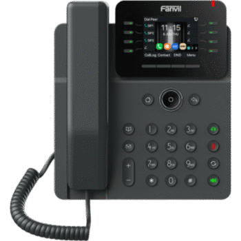 Teléfono IP Empresarial / 12 Líneas SIP / Pantalla Color 2.8" HD 320x240 / Audio HD G.722 y Opus / Conferencia 6 Vías / Bluetooth 5.4 / PoE 802.3af / Gigabit