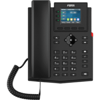 Teléfono 2 Hilos para switch PN8 y PN24 /empresarial para 4 líneas SIP con pantalla LCD de 2.4 pulgadas a color, Opus y conferencia de 6 vías, PoE.