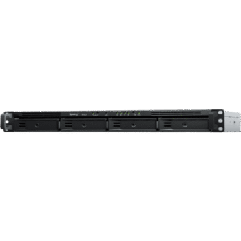 NAS RackStation RS422+ | 4 Bahías | 1U | AMD Ryzen R1600 | 2 GB DDR4 ECC | 570 MB/s Lectura | 530 MB/s Escritura | Puertos Dual 1GbE | Actualización 10GbE | Compatibilidad RAID | Synology DSM.