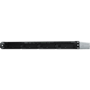 NAS RackStation RS822RP+ | 4 Bahías | 1U | AMD Ryzen V1500B | 32 GB DDR4 ECC | 4 Puertos 1GbE | Expansión PCIe | Compatibilidad con RAID | Caché SSD | Unidades de Energía Redundantes.