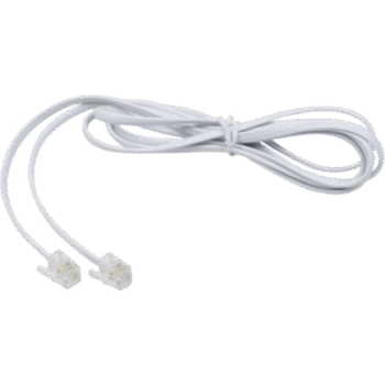 Cable Telefónico RJ11, Plano, Color Blanco, 1.5 Metros (4.92 Pies)