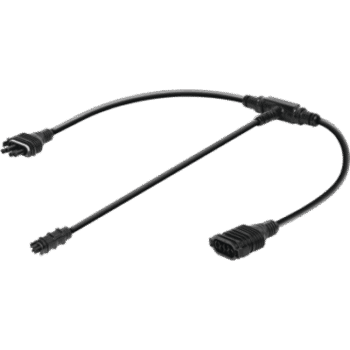 Cable troncal "Y". conecta paneles y dispositivos tales como microinversor y sistema de monitoreo en un conjunto.
