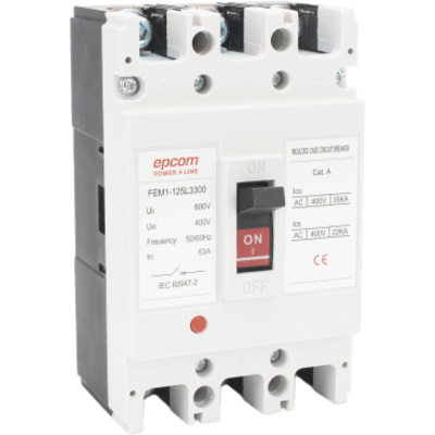 Protección Térmica/ Interruptor 3P, 100A, Corriente Alterna 690 V CA Trifásica.