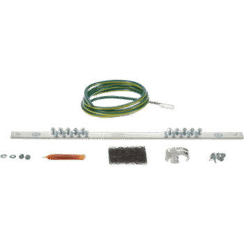 Kit de Puesta a Tierra con Jumper 6 AWG RGREJ696Y y Barra de Conexiones de 20 Orificios RGRB19U, para Rack de 19in