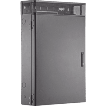 Gabinete de Montaje en Pared TrueEdge™, Con 3 UR para Equipo Activo y 3 UR para Paneles de Parcheo, Fabricado en Acero, Color Negro