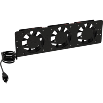 Kit de 3 Ventiladores 110 Vca (12 x 12 cm) con Clavija para Gabinete de Piso