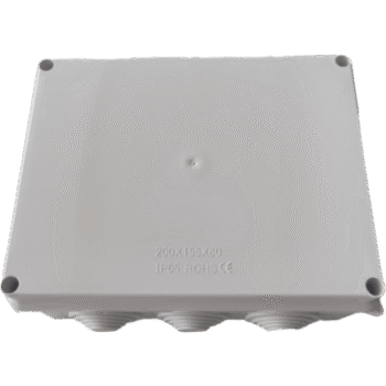 Caja de Derivación-Conexión para Exterior IP65 con 10 Entradas / 200 x 155 x 80 mm / Sellado Seguro con Empaque + 4 Tornillos / Resiste Agua, Polvo y Sol Directo