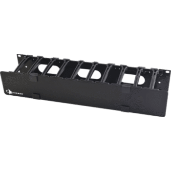Organizador de Cable Horizontal RouteIT, Sencillo, Para Rack de 19in, 4in de profundidad, 2UR