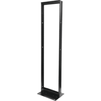Rack de Dos Postes Estándar de 19", Numerado, Fabricado en Acero y 45 Unidades de Rack, Color Negro
