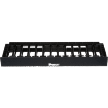 Organizador de Cables Horizontal NetManager de Alta Densidad, Sencillo (Solo Frontal), Para Rack de 19in, 1UR