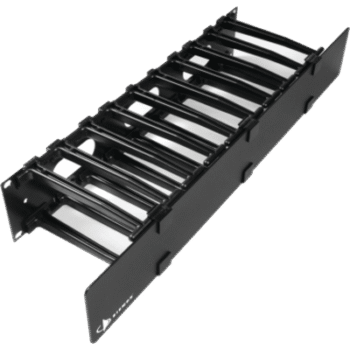 Organizador de Cable Horizontal RouteIT, Sencillo, Para Rack de 19in, 6in de profundidad, 2UR