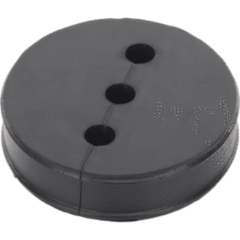 Inserto de Caucho de 4" Con Tres Orificios para Cable de 3/8 in