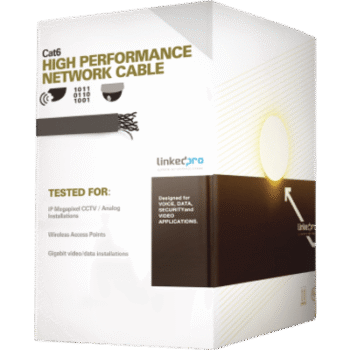 Bobina de Cable UTP de 305 Metros (1000 Pies) Cat6 Aleación de Cobre y Aluminio (CCA), Color Blanco, Uso Exclusivo Interior