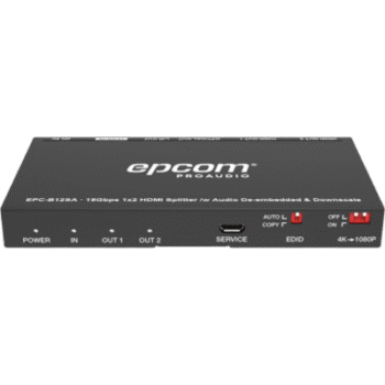 Splitter HDMI 1x2 | 4K@60Hz | Extractor de Audio | Down Scaler | HDR  4:4:4 | EDID | 18Gbps