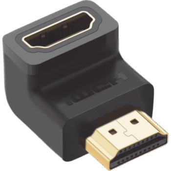 Adaptador HDMI de 90 Grados Macho a Hembra / Hacia Abajo / HDMI 2.0 4K@60Hz / Proporciona Flexibilidad Sin Doblar los Cables HDMI