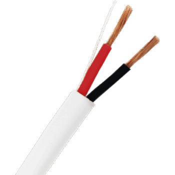 Bobina de 152 Metros (500 Pies) / 18AWG 2 Conductores / Cable Profesional de ALTA FIDELIDAD 100% Cobre / Libre de Oxígeno / Interior / Color Blanco / Para Aplicaciones de Audio, Control de Acceso y Automatización