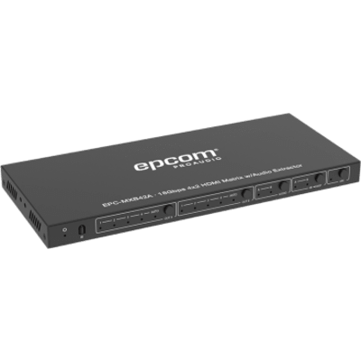 Matricial HDMI | 4x2 | 4K2K@60Hz | HDR | YCbCr 4:4:4 | EDID Auto | Extractor de Audio | Salida de audio análoga y digitalizados | HDCP 2.2 | 18 Gbps
