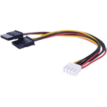 Cable Doble de Corriente SATA / Compatible con DVR´s epcom y HIKVISION / 15 cm de Longitud