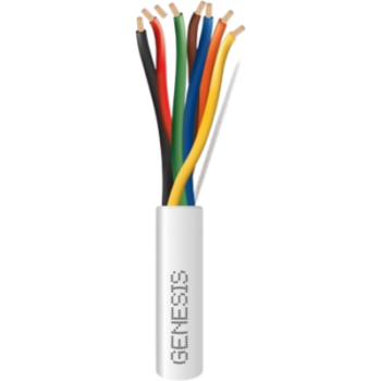 Carrete de 305 Metros (1000 Pies) / Cable de Cobre / 8 x 18 AWG  / Plenum / Para Interior / Color Blanco / Para Aplicaciones de Alarmas de Intrusión/Control de Acceso/ Automatización / Interfonos y Tv Porteros