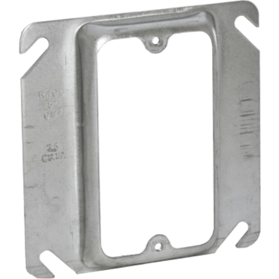 Sobretapa Cuadrada Galvanizada de 4", realce de 1/2".