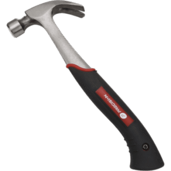 Martillo Uso Rudo de Acero Forjado de 16 oz. con Uña Curva. Con Sujetador Magnético de Clavos.