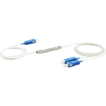 Splitter (Divisor Óptico) tipo PLC, de 1x2, conectores SC/UPC