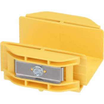 Union Recta "Cople", Para Canaleta FiberRunner™ 2X2, Color Amarillo
