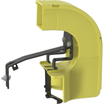 Bajada Para Canaleta FiberRunner™, Uso con Medidas 4x4, 6X4, 12X4, o 24X12, Con Reducción a 2X2, Color Amarillo