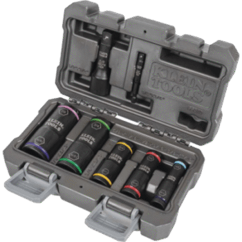 Juego de Dados de Impacto de 7 piezas, Medidas: 3/8 x 7/16'', 1/2 x 9/16'', 5/8 x 11/16'', 3/4 x 13/16'', y 7/8 x 15/16''