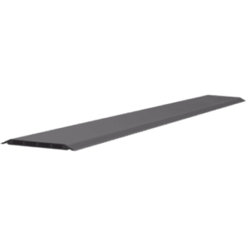 Canaleta de Piso de 4 Vías, Material PVC Rígido, 6 ft de largo, 176 mm de Ancho, Color Negro