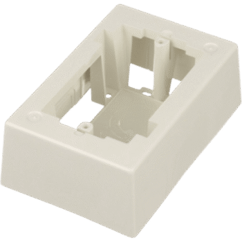 Caja de Pared Superficial, Uso Universal con Placas de Pared, Con Cinta Adhesiva, Color Blanco Mate