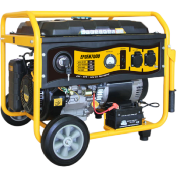 Generador a Gasolina / Planta de Emergencia de 6.5KW, 220Vac 2 Fases, Jaula con Ruedas para Fácil Traslado y Encendido Electrónico