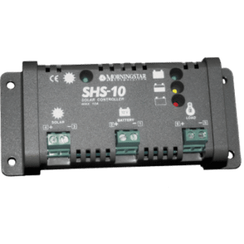 Controlador de Carga Solar PWM 10 A / 12 VCC / Desconexión Automática / IP22 / Protección Integral / Bajo Consumo 8 mA