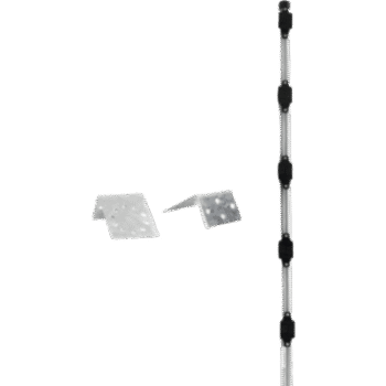 Poste con altura de 1m para cercos eléctricos/ Incluye base multiposicion fabricado 100% con acero galvanizado con 5 aisladores de paso