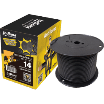 Cable THW-LS / Calibre 14 AWG / 19 Hilos / Color Negro / Bobina 100 m (328 ft)