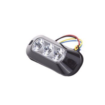 Luz Auxiliar LED / 3 LEDs Alta Intensidad / 21 Patrones Programables / IP67 / 12-24 VCC / Azul