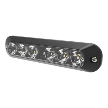 Luz Auxiliar / 6 LEDs Ultra Brillantes / Rojo-Azul / 12-24 VCC / SAE J595 Clase I / 21 Patrones