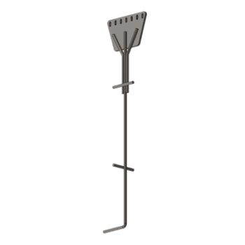 Ancla de Piso Tipo Paleta / 7 Orificios / Varilla 1" / Placa 3/4" / Altura 210 cm (6.9 ft) / Galvanizado por Inmersión