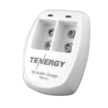 Cargador rápido de 2 compartimientos para baterías Ni-MH; Aplicable en baterías de 9 V
