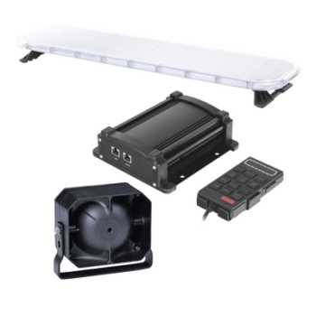 Kit de Señalización para Unidades de Seguridad / Barra LED 132 LEDs / Sirena 100W / Bocina 100W / IP65 / 46" (3.8 ft)