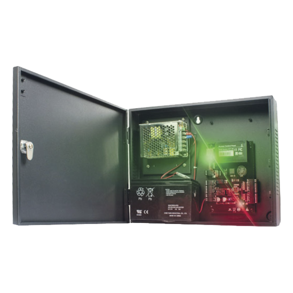 Panel de Control de Acceso / 4 Puertas / 30,000 Tarjetas / TCP-IP y RS485 / Fuente 12VCC 3A / Anti-Passback y Esclusamiento