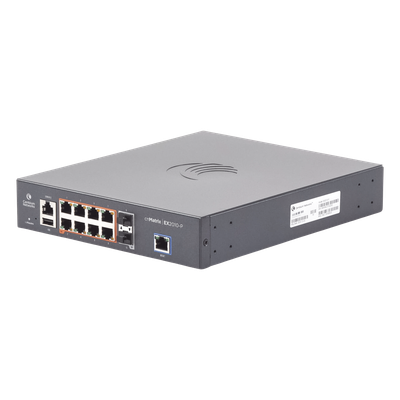 Switch Capa 3 / 10 Puertos / 8 PoE Gigabit 802.3af/at / 2 SFP / 20 Gbps Rendimiento / Administración en la Nube