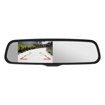Espejo Retrovisor con Pantalla LCD / Atenuación Automática / Entradas de Video Duales / Líneas de Estacionamiento