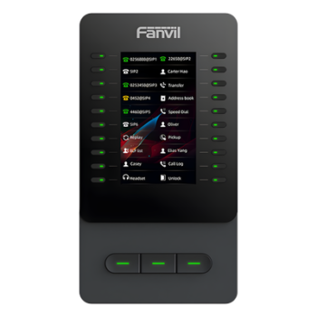 Módulo de Expansión IP / Pantalla Color 4.3 Pulgadas / 60 Teclas DSS Programables / USB Tipo-C / Cascada hasta 4 Unidades / Soporte Ajustable 40° y 45°