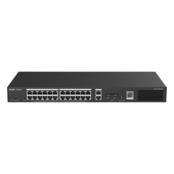 Switch PoE+ Smart / 24 Puertos Gigabit / 370W / 2 SFP 1Gb / 56 Gbps / 41.66 Mpps