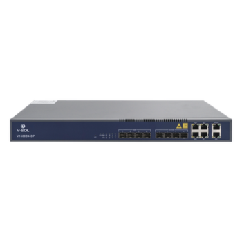 OLT EPON / 4 Puertos PON / 8 Puertos Uplink RJ45+SFP / 256 ONUs / 20 km / Rack 1U